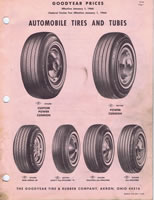 1966 Goodyear Passenger Car Tire Price List